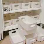 Bohemian Style Plastic Storage Boxes - Perfect For Kitchen Organization