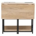Everfurn Viron Folding Desk With X2 Prong Plugs And USB