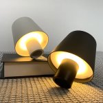 Portable LED Touch Table Lamp With Rechargeable Battery - White
