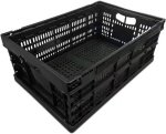 Plastic Multi-purpose Collapsible Stack-able Plastic Crate - 1 Pack Storage Basket