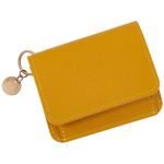 Calfovera Travel Cash Pouch Purse Keychain Small Trifold Credit Card Holder Case With Id Window Zipper Buckle Pu Leather Wallets