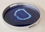 Blue Round Swirl Tray – 36CM