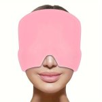 Reusable Gel Migraine Relief Headband - Cold Compression Cap For Headaches Puffy Eyes & Relax Single Layer Design