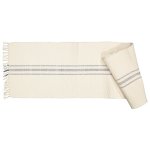 Dhurrie Tabby Natural With Navy Runner