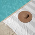 Stripe Backed Fouta Dove Grey