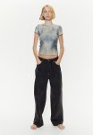Fitted T-Shirt - Beige Grey Multi