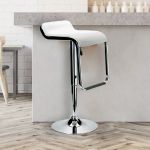 Low Back Barstool With Foot Rest - Black