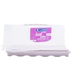 Nu Ware Loaf Cake Bread Storer Plastic Grey White