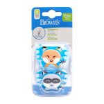 Prevent Pacifier Stage 1 Blue Beige Fox & Blue Grey Racoon 2PACK