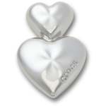 Silver Double Heart Jibbitz - Multi Osfa