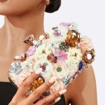 MINI Flower Decor Evening Bag Elegant Rhinestone Clutch Bag Women's Exquisite Dinner Bag For Party 19.99CM X 11.0CM X 4.5CM For