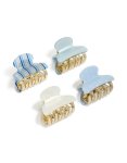 Blue & White Acrylic 4 Cm Claw Clips 4-PACK