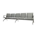 Airport Bench Public Seating Heavy Duty Standard Steel Indoor Use Flat Packed Five Seater 296 X 67 X 79 Cm