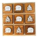 Camping Wooden Tic Tac Toe