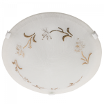 Patterned White Glass With White Clips CF289 Large