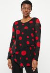 Long Sleeve Polka Dot Double Layer - Black & Red