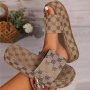 Women's Rose Pattern Sandals Platform Slip On Walking Comfort Shoes Summer Vacation Slides