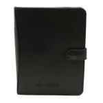 Genuine Leather A5 Business Folder With Clips