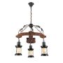 Anchor Style Iron - Wood And Glass Pendant Light FS-CD3 - Ems