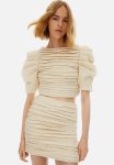Draped MINI Skirt - Beige