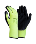 Hi Vis Palm Dipped Double Coated Nitrile Flexi Gloves