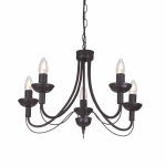 Elena Metal Chandelier Large Black Fossil - Fossil
