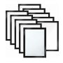 10 A4 Magnetic File Display Racks Self-adhesive Photo Frames