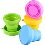 1PC Portable Silicone Collapsible Cup 5.07OZ Reusable Folding Drinking Cup For Camping Hiking Outdoor Activities And Daily Use -