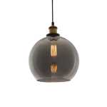 Spheroid Glass Pendant Light Smoke Amber - Amber