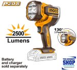 Work Lamp Cordless 20V 2500 Lumens Ingco Tool Only CWLI20885