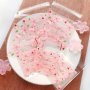 100pcs Plastic Wrapping Bags Aesthetic Pink Cherry Flower Plastic Packaging Bag Self-adhesive Bag Candy Snack Sub-packaging Bag For Home Kitchen Bakery Picnic Party Baking