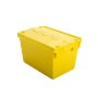 Crate Security Container Plastic Alc Attached Hinged Lid 18L 40 X 30 X 24CM Yellow ALC-240-YELLOW
