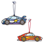 Melissa Peel 'n Press Stained Glass: Race Car Ornaments