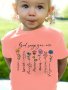 Girls God Says You Are... & Flower Print T-Shirt Comfy Cotton Tees For Summer Gift