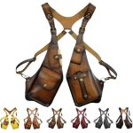 Generic Unisex Adults Anti-theft Harness Wallet Underarm Double Shoulder Bag For Men & Women Adjustable Pu Leather Strap Wallet