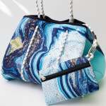 Neoprene Tote Bag Large - Sapphire Nebula