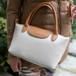 Ricoh Genuine Leather 2-TONE Bag - Cream Free
