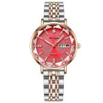 Business-style Light Luxury Rose Gold Steel-strap Ladies' Watch