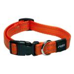 Rogz Utility Reflective Classic Collar - Snake Medium Orange