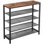 Denver 5-TIER Shoe Storage Rack Brown