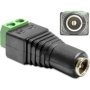 65485 Adapter Dc 5.5 X 2.5MM Female Terminal Block 2 Pin Black