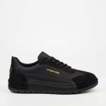 Perlo 1 Faux Suede Faux Nubuck Sneaker - Black - Black 8