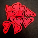 Wooden Deco Red Hearts 10PCS