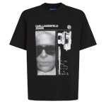 Graphic Karl Print T-Shirt -black