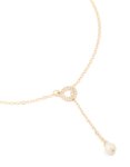 Goldair Gold Diamante Pearl Chain Y-necklace