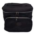 Smte Square Large Capacity Thermal Lunch BAG-F24 Black With Keychain