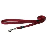 Rogz Utility Medium 16mm Snake Fixed Dog Lead - Red Reflective