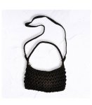 Knitted Sling Bag - Black Free
