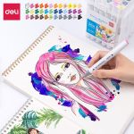 Sketch Marker Felt Pen Dual Chisel And Bullet Tip 36 Colour – 70804-36