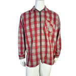 Vintage Zipped Up Plaid Shirt - L